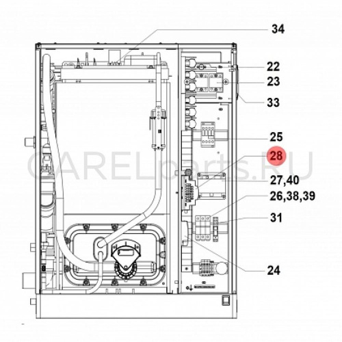 URH00000T4 Блок управления CAREL c.pHC для UR*4 titanium - конфигурируемый URH00000T4 Блок управления CAREL c.pHC для UR*4 titanium - конфигурируемый