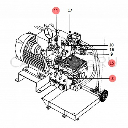 UAKP600D10 Помпа CAREL для UA600**410, латунь +SM
