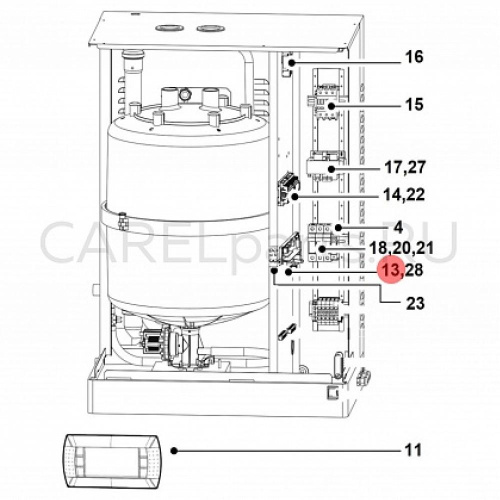 UEY45L0200 Блок управления CAREL (См Аналоги. Программируется по запросу из арт. UEY0000200)