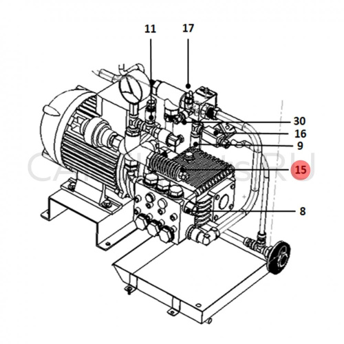 UAKCV0HP00 Клапан насоса регулятора высокого давления CAREL, латунь