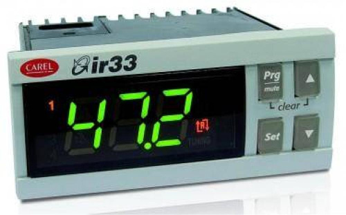 IR33Y7HR0E Контроллер IR33+smart, 2 реле, питание 115-230В АС, 2 NTC/PTC, 2 цифровых входа, звуковой сигнал, 2 реле: компрессор, разморозка (8 A), English IR33Y7HR0E Контроллер IR33+smart, 2 реле, питание 115-230В АС, 2 NTC/PTC, 2 цифровых входа, звуковой сигнал, 2 реле: компрессор, разморозка (8 A), English